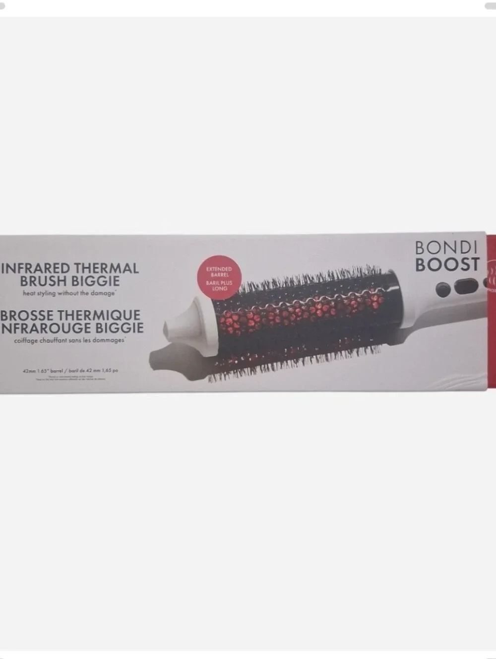 Bondi Boost Infrared Thermal Brush Biggie - White with Red Accents